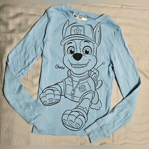 H&M 2pc Blue Long Sleeve  Pj Set with Paw Patrol Design 10y